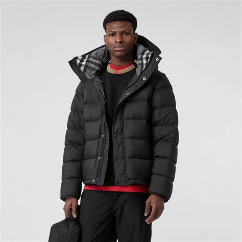 men's burberry puffer jacket|detachable sleeve puffer jacket.